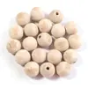 Pulseira de Contas de Madeira com Padrão Gravado a Laser Cor de Madeira Franja Contas Espaçadoras DIY Rede Corda de Algodão Bolsa Tecida Acessórios