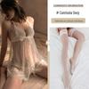 Lingerie sexy pijama sexy feminino verão Adulto paixão tentação peito pequeno fino ultra curto alça de renda camisola atacado