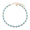 Tobillera cruzada europea y americana Ojo de Diablo tobillera femenina de alto sentido nicho personalidad simple accesorios cadena de playa joyería