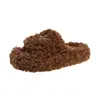 Pantuflas de Lana de Cordero para Mujer 2026 Otoño/Invierno Nuevo Estilo para Exteriores Suela Gruesa Versátiles Cruzadas Lindas Pantuflas de Pelo Largo Rizado