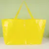 Bolsa grande de plástico impermeável com revestimento de filme, tamanho extragrande, estampa de cobra, espessada, em estoque, plástico PP tecido, bolsa de compras portátil, atacado