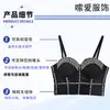 Corsé strapless con decoración de pedrería, superventas transfronterizo para fashionistas de estilo callejero, estilo de escenario, lujo ligero, diseño único sin espalda, sujetador de ballenas