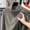 Moletom Masculino Pesado para Outono e Inverno, Forrado com Fleece, Espessado, Quente, de Manga Longa, Meio Zíper, Gola Alta para Homens