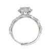 Livro Vermelho Explosões Fuga Princesa Rosa Desabrochando Segurando Flor Anel de Diamante Seis Garras Anel de Casamento Luxo Ao vivo em estoque
