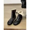 Botas Martin Convertibles de Doble Uso con Forro de Polar para Mujer con Cremallera Frontal, Botines Cortos Cálidos Versátiles de Suela Plana Ajustados