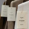 Etiquetas Colgantes Personalizadas de Alta Gama, Marcas Registradas con Logo, Tarjetas Personalizadas para Tiendas de Ropa, Ropa de Mujer, Tarjetas de Lona Texturizada, Marcas de Moda