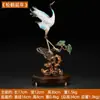"Longevidad del Pino y la Grulla" Adorno de Grulla de Cobre para Hogar Sala de Estar Entrada Regalo de Cumpleaños Animal Pájaro Artesanía Decorativa
