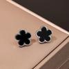 3346 Pendientes de Botón Estilo Japonés Coreano Sencillos Elegantes Flor Mori Gota de Resina Fresca Estrella de Cinco Puntas Joyería de Oreja Distintiva para Mujer