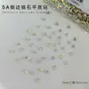 Rinestones Decorativos para Uñas de Circonita Cúbica Iridiscente Celebridad de Internet Súper Brillantes Base Plana Rinestones Irregulares Vidrio de Cristal K9 Materiales para Uñas