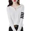 Cárdigan Tb con Capucha Tejido Suéter para Mujer Pequeño Ropa de Abrigo Otoño e Invierno Sudadera Cremallera Estilo con Capucha Holgado Ropa de Exterior Otoño e Invierno