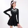 Talla grande manga larga nueva moda Deportiva tiro alto boxer con abertura Traje de baño Ropa de baño para la playa traje de baño para aguas termales
