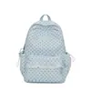 Mochila de Encaje con Lunares y Corazones Estilo Femenino Gran Capacidad Ligera Moderna para Estudiante Bolso Escolar Estilo Fresco Dulce Mochila para Viajes Diarios