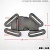Fivela de três vias Fivela de carrinho multidirecional diâmetro interno 25MM Fivela de carregador de bebê fivela ajustável multidirecional fivela de plástico