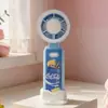 Ventilador Eléctrico Mini Portátil con Mango de Impresión Dopamina para Celebridades de Internet, Carga USB, Ajuste de Tres Velocidades, Soporte para Teléfono