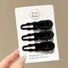 Pinza para el Cabello Negra Mate para Mujer, Pasador Lateral Sencillo para Flequillo, Pinza de Pato, Accesorio para el Cabello