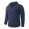 Suéter de Punto Trenzado con Media Cremallera para Hombre, Nuevo Otoño e Invierno, Prendas de Punto Juveniles Casuales, Capa Base