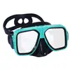 Máscara de Snorkel de Vidro Temperado para Adulto Óculos de Mergulho Material de Silicone Mergulho Livre Máscara Facial à Prova d'Água PVC Armação Grande