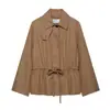 Venta al por mayor transfronteriza Otoño e Invierno 2025 Nueva Moda Europea y Americana Chaqueta Parka Casual para Mujer con Cintura Ajustable