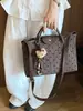 Bolsa Tote de Bolinhas Listradas para Mulheres 2026 Nova Grande Capacidade Bolsa Transversal para o Dia a Dia Outono Inverno Bolsa de Mão de Lona Retrô