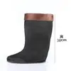 Botas de lluvia de invierno de lana cálida, resistentes al frío, de triple capa engrosada, forradas de felpa, con forro de algodón, cubrezapatos de caña alta para hombre con forro largo de felpa