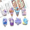 Bolo de Sorvete Menina Ímã de Geladeira Acrílico Acessórios para Joias DIY Grampo de Cabelo Infantil Patch Elementos de Desenho Animado