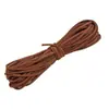 Cordón de Cuero de Terciopelo Coreano Plano de 3 mm, Paquete Combinado de Colores Mixtos de 1 m, Hilo para Borlas, Cordón para Pulsera, Collar, Atrapasueños DIY