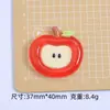 Brinquedos de Comida de Maçã Desenho Animado Fofo Feito à Mão Acessórios DIY Cola de Creme Resina Peças Pequenas Fivela de Sapato Crocs Materiais