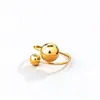 Anillo de acero de titanio de diseño nicho estilo Ins para mujer, no se decolora, oro de 18 quilates, diseño abierto, acero inoxidable, lujo ligero, anillo para el dedo índice, venta al por mayor