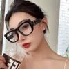 2026 Nueva Moda Retro Ojo de Gato Marco Grande Gafas Sin Graduación Estilo Europeo y Americano Tendencia Callejera Estilo Influencer Adelgazantes Montura Gruesa Gafas