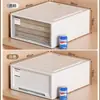 Caixa de armazenamento de plástico tipo gaveta de instalação gratuita, caixa de armazenamento de guarda-roupa doméstico, caixa de armazenamento de roupas combinadas multicamadas, atacado
