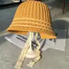 Chapéu de Palha Feminino Verão 2025 Novo Respirável Chapéu de Sol Listrado Fenda Traseira Tira de Renda Chapéu Chapéu de Proteção Solar Chapéu de Praia