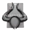 Diadema de Cabeza de Animal para Halloween Suministro Transfronterizo Nuevo Aro de Cabeza de Diablo con Cuernos Grandes Fiesta del Festival Fantasma Rey Demonio Toro Adulto