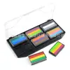 Crayon Arco-Íris de 3 Cores 6 Cores à Base de Água Personalizado de Fábrica Pigmento para Pintura Corporal Perolado Fosco Fluorescente