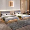 Móveis de Cama Específicos do Hotel Quarto Padrão Conjunto Completo Quarto Padrão de Luxo Cama de Casal Cama Grande Cama de Solteiro Corrente de Hotéis Conjunto Completo