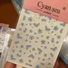 Nueva decoración para estuche Guoyu: Pegatinas de flores pequeñas bordadas, autoadhesivas, para manualidades, pegatinas de pétalos 3D para mochilas de estudiantes