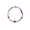 Pulsera Nueva de Cuentas Coloridas Estilo Chinoiserie para Mujer, Estilo Antiguo, Pulsera Trenzada Ajustable de Gama Alta, Pulsera Multicapa de Nicho