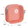Bolsa de higiene pessoal para praia ao ar livre, bolsa de armazenamento de malha de mão, bolsa portátil para batom e maquiagem, nova bolsa quadrada de malha para atacado