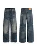 Jeans Retro Americanos con Bigotes para Hombre y Mujer, Nuevo Estilo Callejero 2025, Geniales y de Corte Holgado, Pantalones Lavados Rectos Adelgazantes