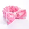 Faixa de Cabelo Veludo Coral Estampa Leopardo Bolinhas Laço Europeia e Americana Transfronteiriça Faixa para Lavar o Rosto Faixa para Maquiagem Esportiva Acessórios de Cabelo