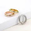 Anillo de Dedo Índice Giratorio de Diamante Completo Moda Personalizado Ins Tendencia Lujo Ligero Nicho Diseño Exquisito Anillo de Alta Gama de Moda