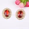 Cortina de Renda Caiyi com Pedras Strass Renda Recortada Colorida Prato de Flores Joias com Diamantes Acessórios Prato de Flores Dourado Fivela de Diamante