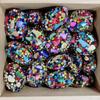 Bola de diamante incrustada con cuentas de cristal de pedrería, cuentas con agujero, cuentas espaciadoras, hechas a mano, material para colgante de pulsera de mano, accesorios de joyería DIY al por mayor