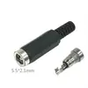 Enchufe CC sin Soldadura 5.5*2.1mm Terminal Verde Hembra CC sin Soldadura Enchufe de Alimentación de Monitoreo Cabezal CC con Botón Pulsador