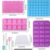 Molde de Silicona para Hornear de 10 Piezas con Forma de Pata de Gato y 18 Piezas con Forma de Hueso Molde para Galletas de Mascotas Molde para Pastel de Arroz Casero Molde de Pegamento