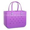 Bolsa de Compras de Palha para Mulheres, Bolsa de Praia Impermeável, Bolsa de Armazenamento para Camping, Viagem, Natação, Bolsa de EVA com Furos Multicolorida