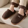 Pantuflas de algodón para mujer, primavera, otoño e invierno, pantuflas mullidas de interior para uso en casa, antideslizantes, cálidas y adecuadas para parejas; al por mayor disponible para hombres