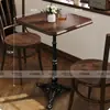 Mesa y Silla de Cafetería Vintage Combinación Mesa y Silla de Tienda de Postres de Té con Leche Repostería Pastelería Mesa y Silla de Comedor de Madera Maciza Restaurante Occidental Asiento de Tarjeta Comercial