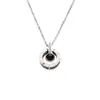 Collar Colgante de Acero Inoxidable Transfronterizo con Proyección de Circonita Microincrustado con Diamantes, Moderno y Versátil, Acero de Titanio de Lujo Ligero y de Gama Alta