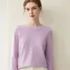 Nuevo Suéter de Punto para Mujer 100% Cachemir Ajustado Cuello Redondo Otoño/Invierno 2026
