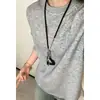 Nueva camiseta de manga larga con cuello redondo estilo americano para hombre 2026, ropa básica holgada de nicho para hombre de talla grande, camiseta de moda
